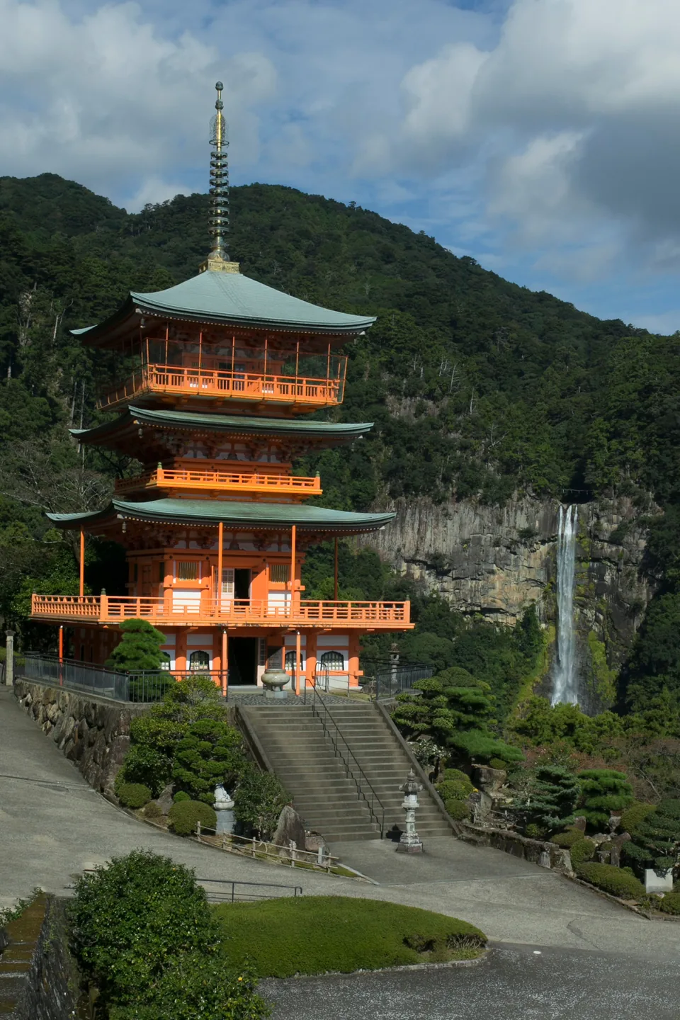 A mountain temple landscape in Wakayama, Kansai